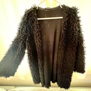 Black fur jacket